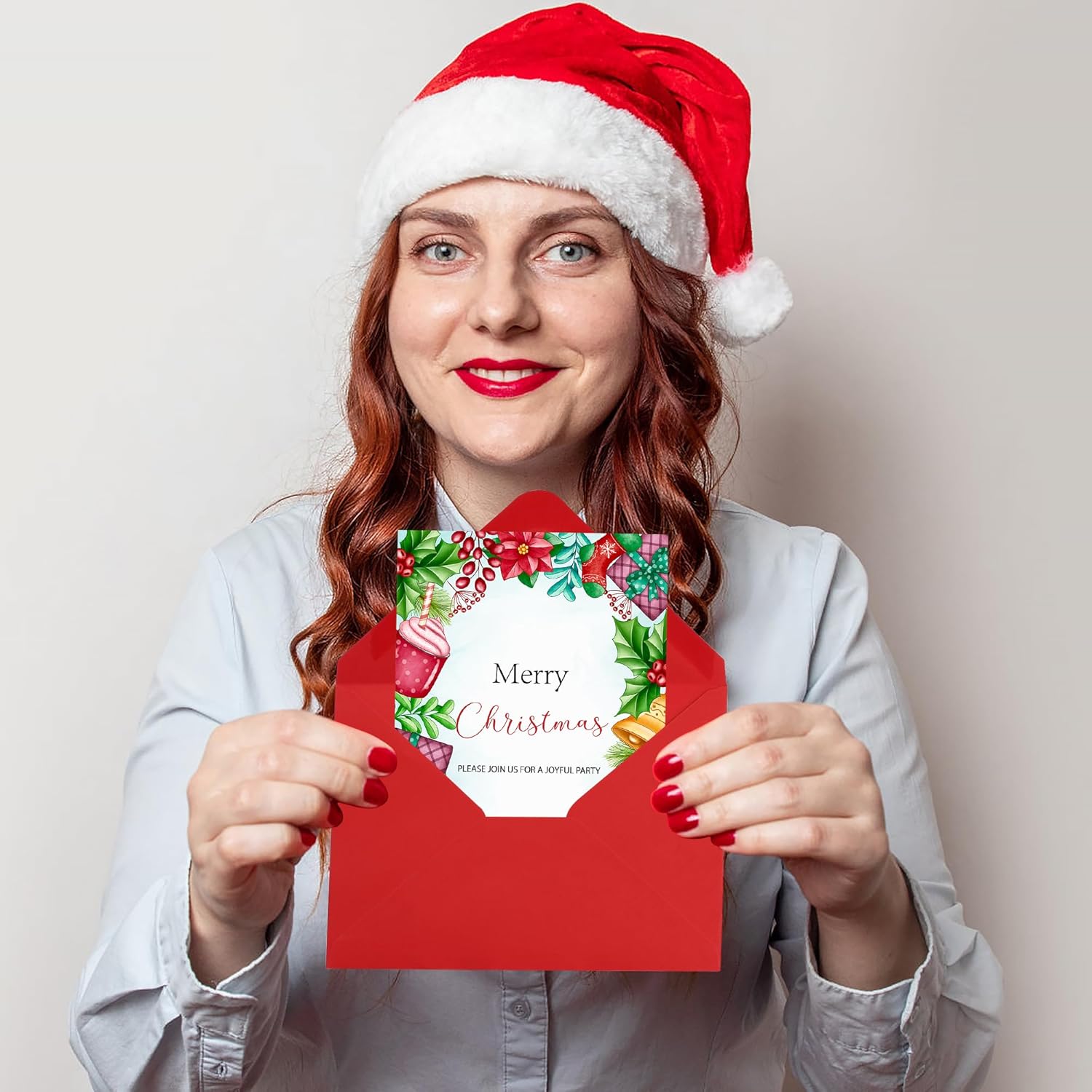 30 Pack Christmas Party Invitations with Envelopes
