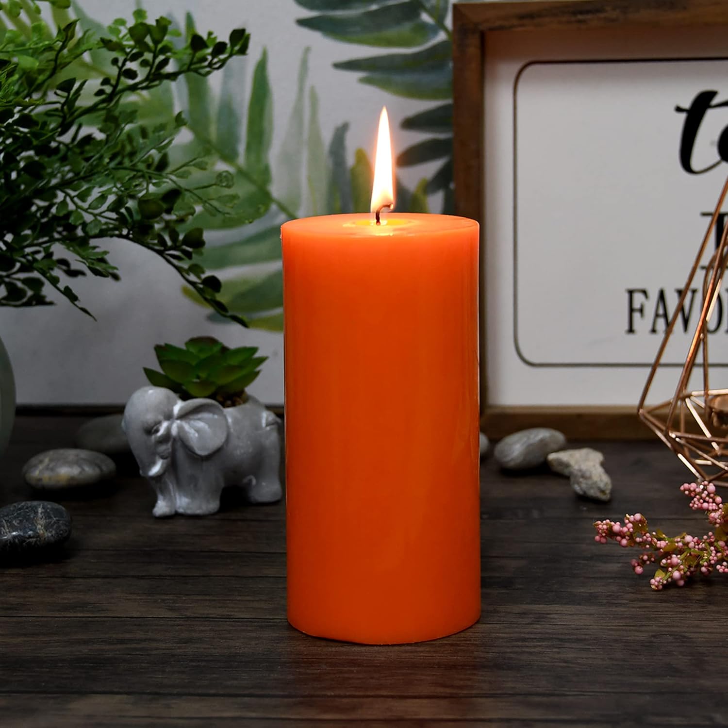 Zest Candle 6 Inch Orange Pillar Candle