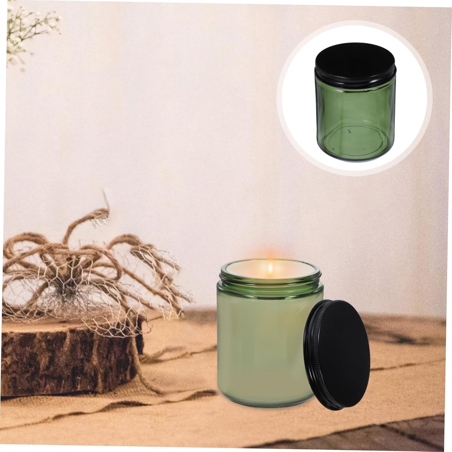 12pcs Glass Candle Tins for Aromatherapy and Home Decor