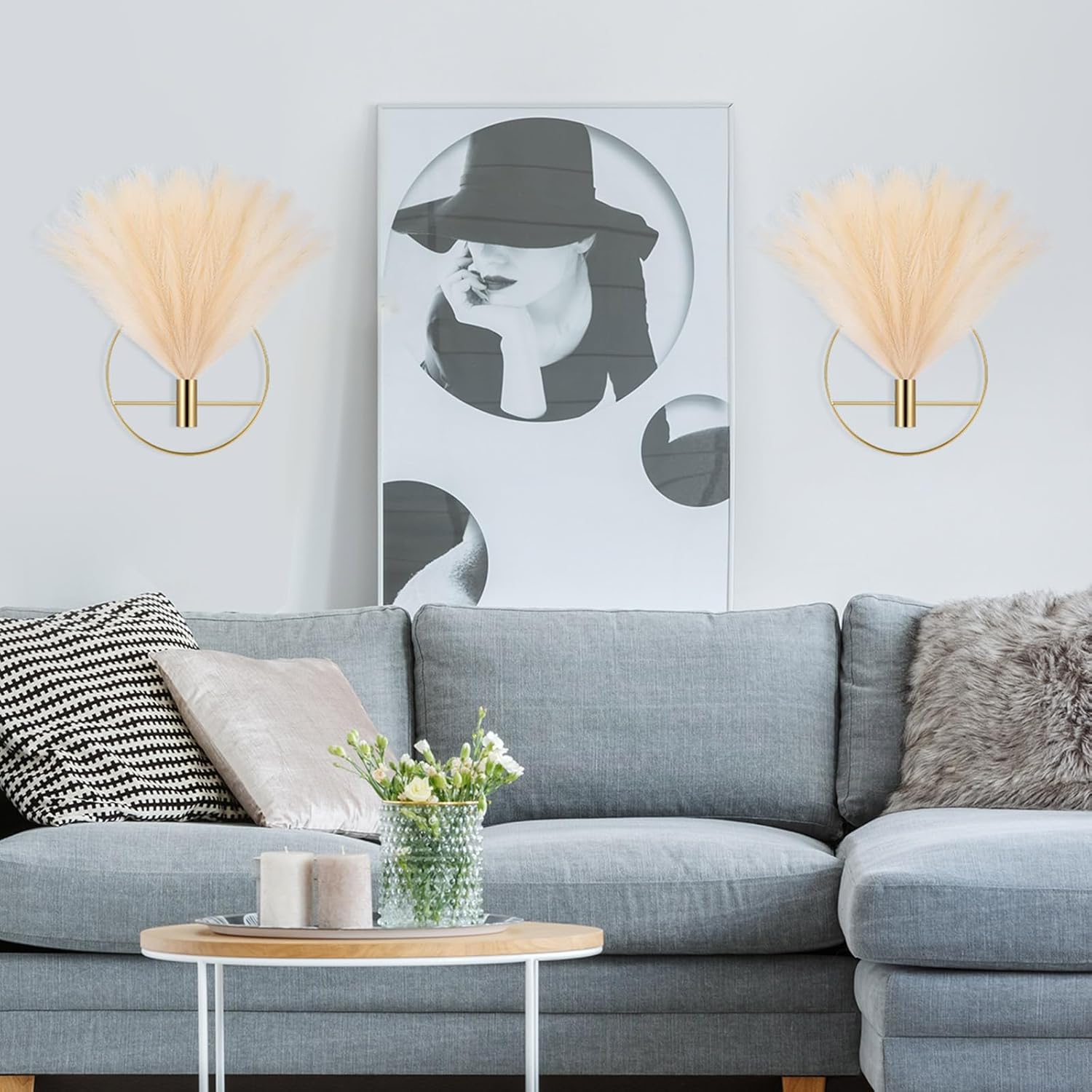 Wesiti 2 Piece Boho Pampas Wall Decor Set