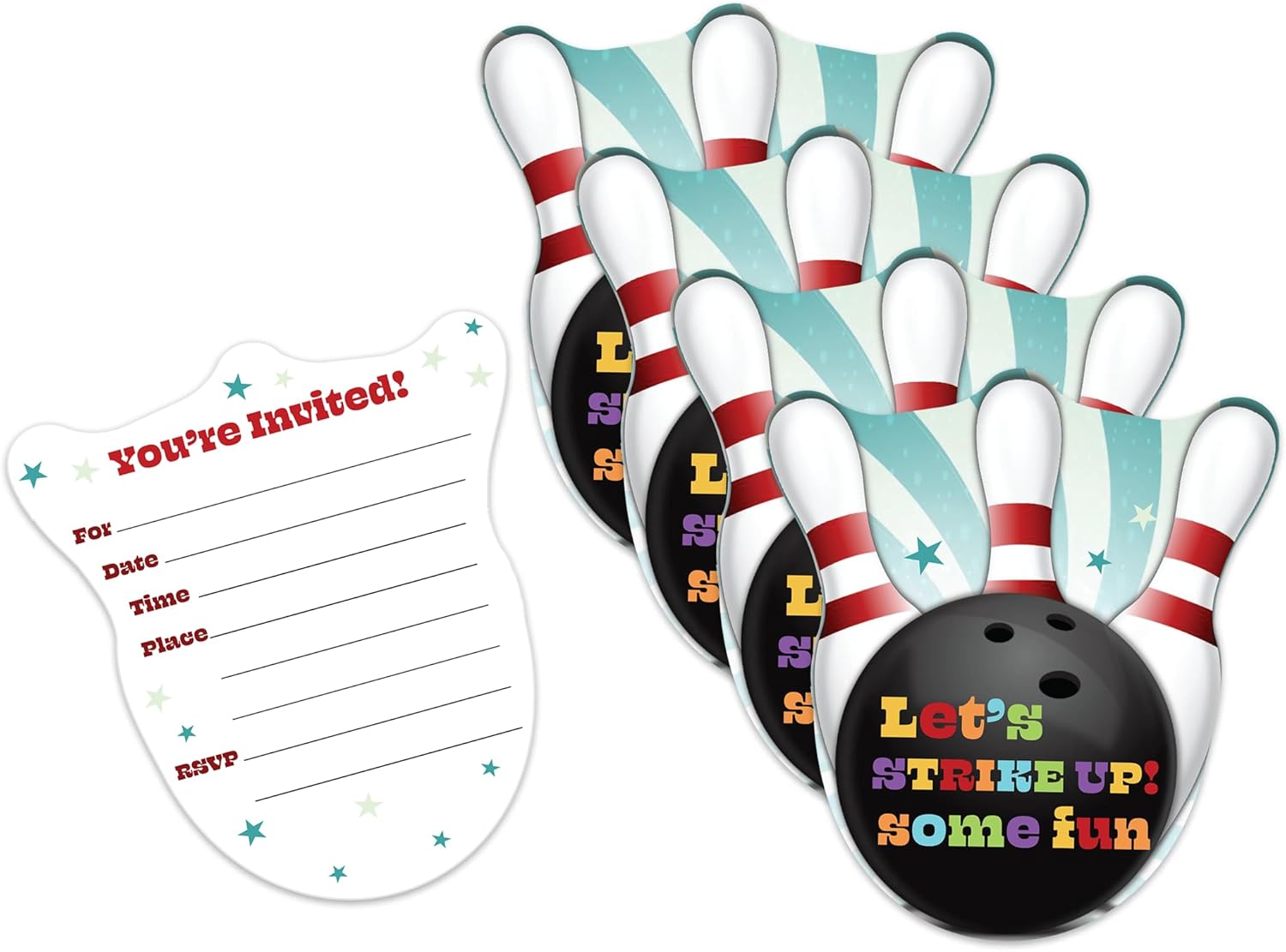Bowling Lets Strike Up Some Fun Birthday Invites - 20 Count