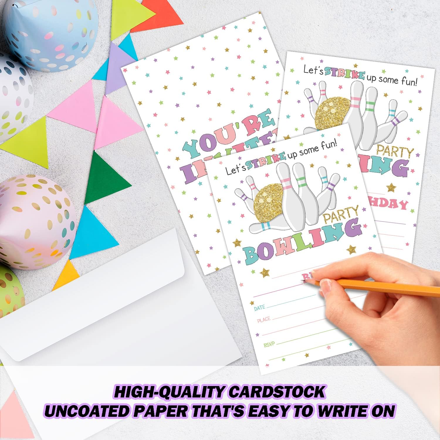 Strike Up Some Fun Bowling Party Invitations 20 Sets