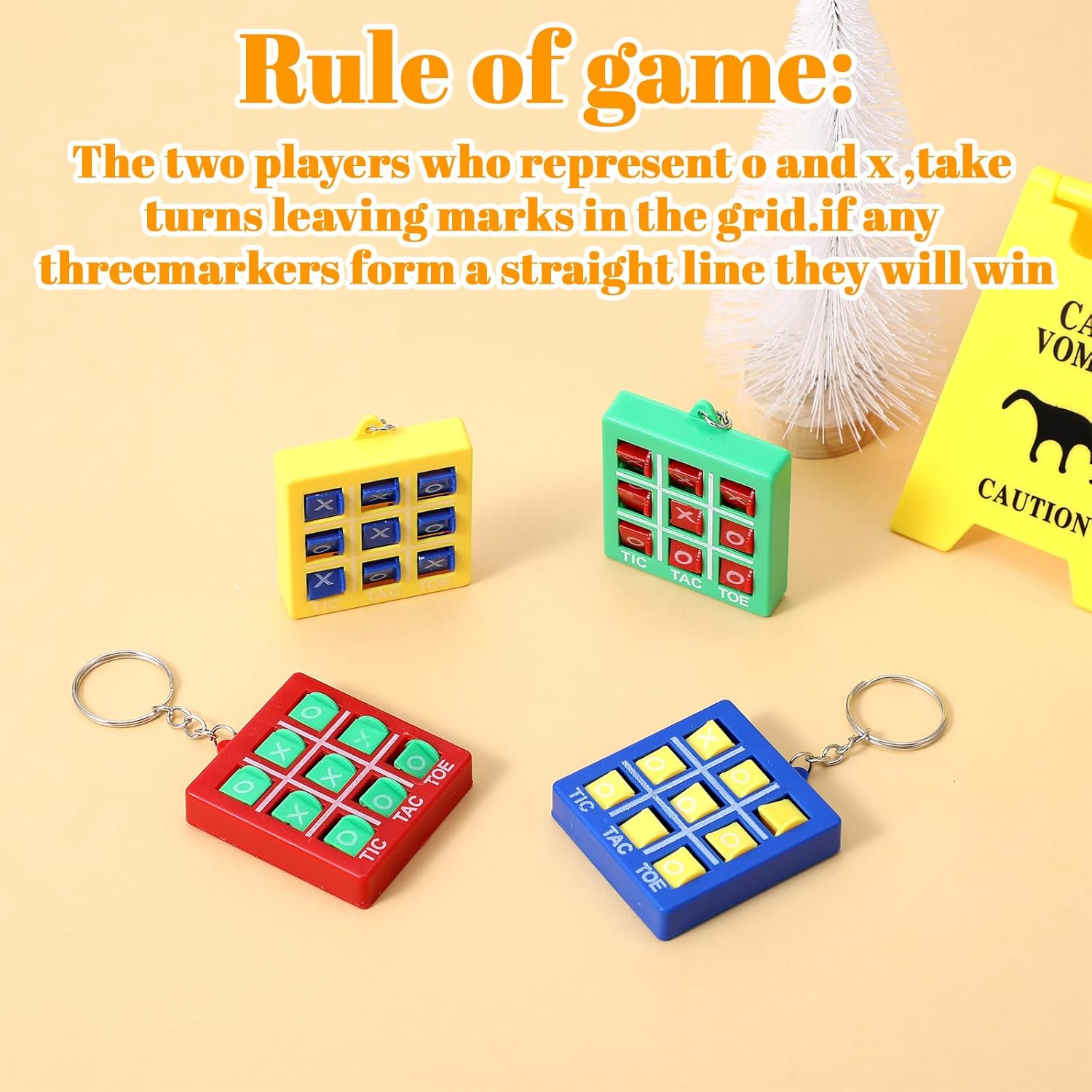 Mabor XO Tac-Toe Keychain Game for Goodie Bags