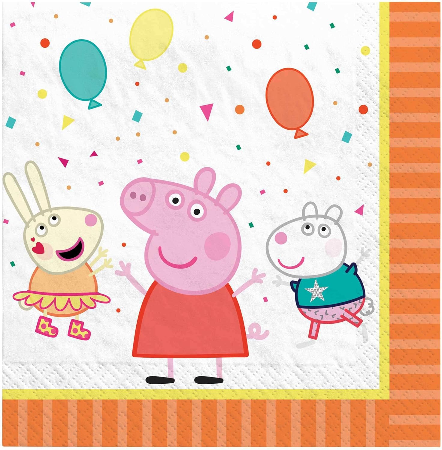 Peppa Pig Confetti Napkins 16-Pack 65 Inch