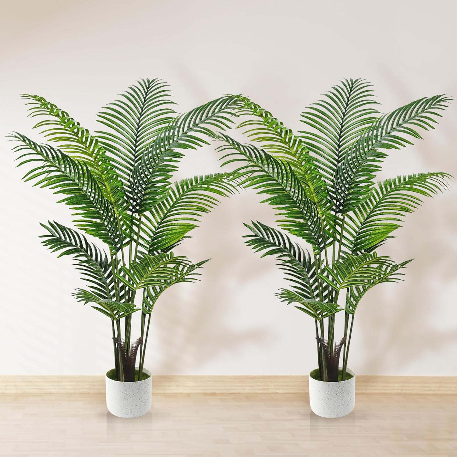 Artificial Palm Tree 4FT 2 Pack with White Planter