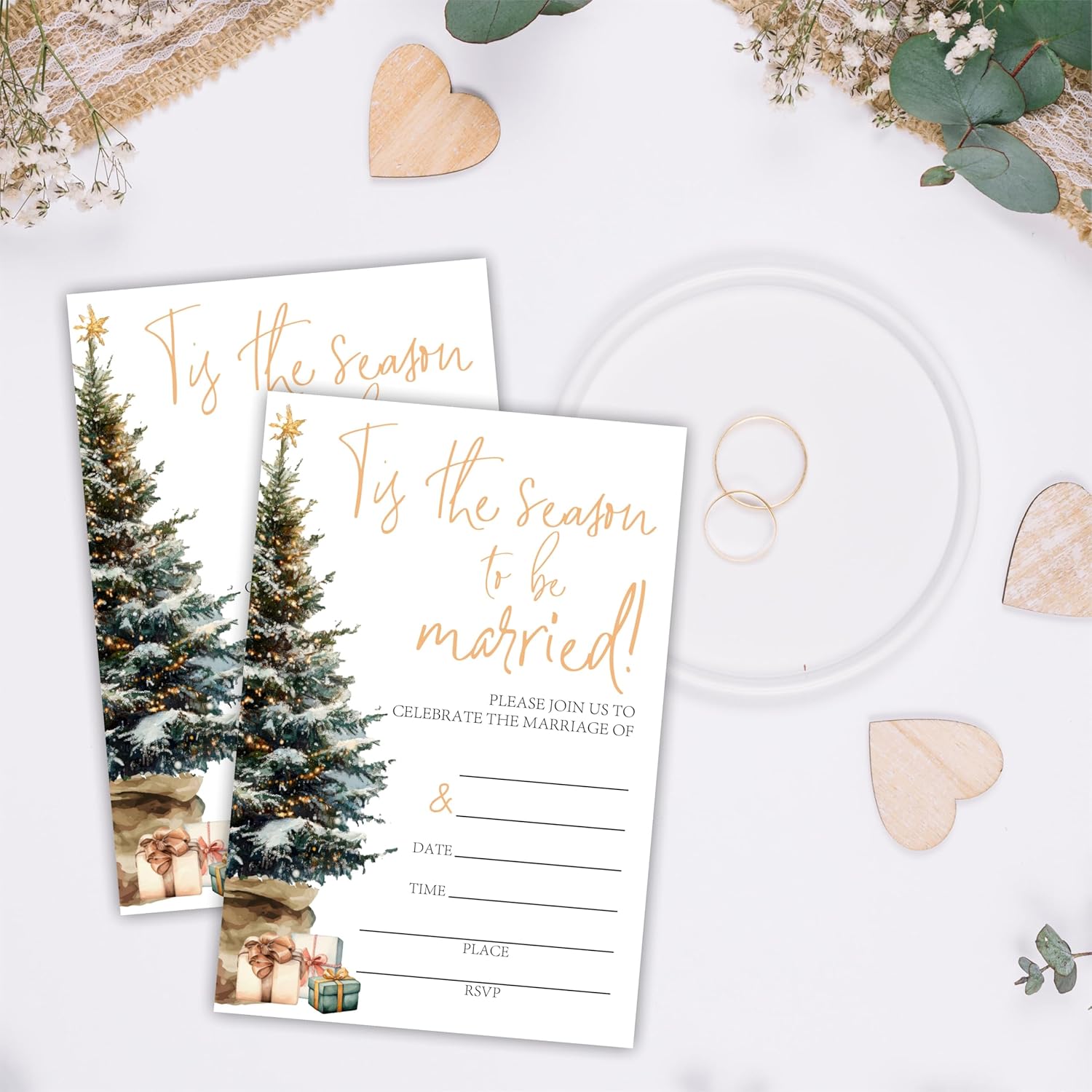 Tis The Season To Be Married Wedding Invites 4x6