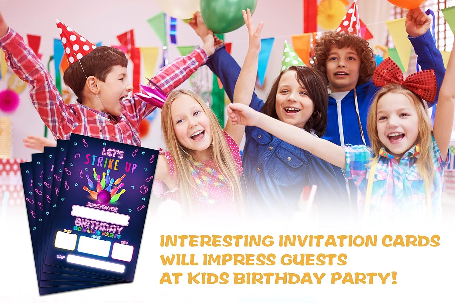 Lets Strike Up Bowling Birthday Invitations 20 Set