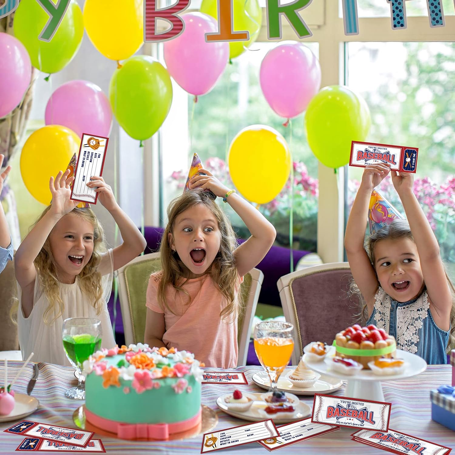 Woanger Baseball Party Invites 50 Pcs with Envelopes