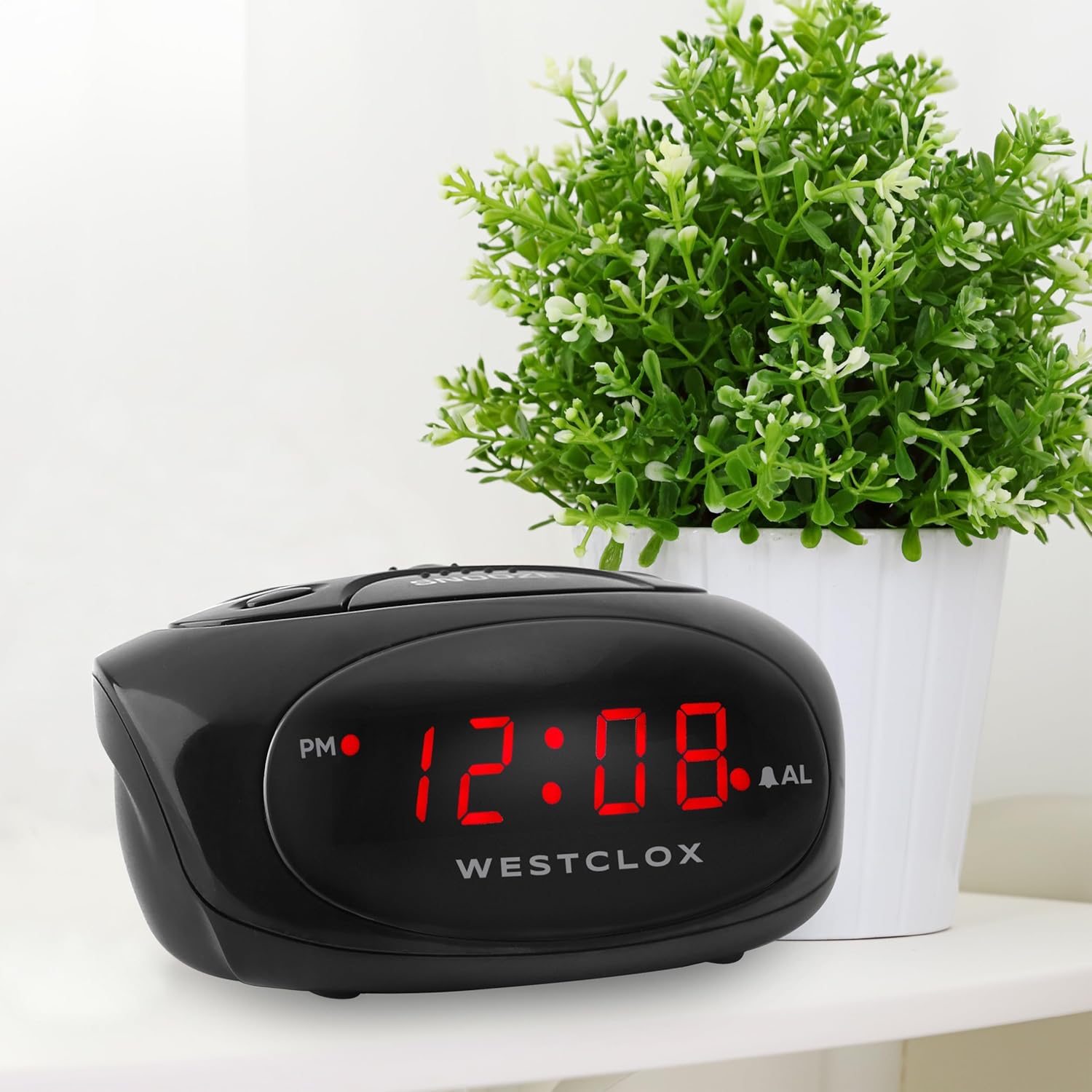 Westclox Black Super Loud LED Alarm Clock with Snooze