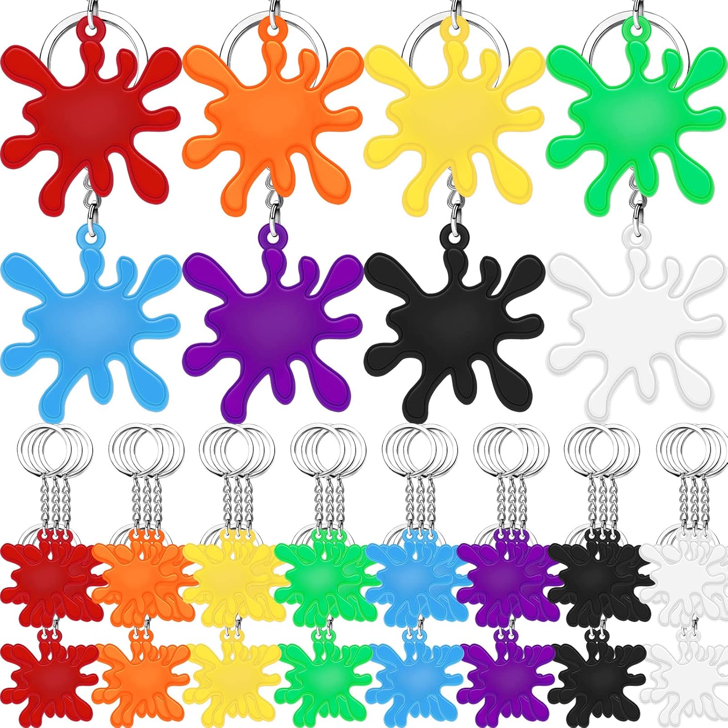 Taiyin Paint Splatter Keychains 48 Pcs Art Party Favors