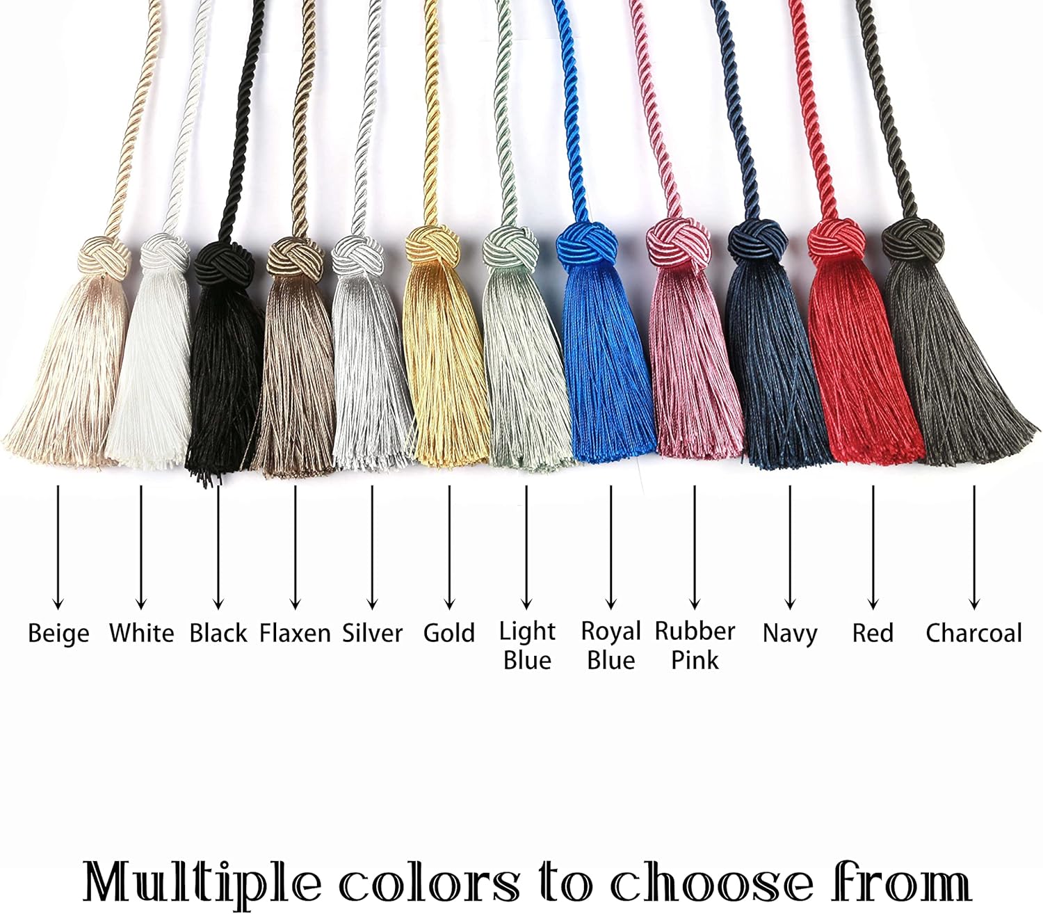 BEL AVENIR 2 Pack Curtain Tiebacks with Tassel