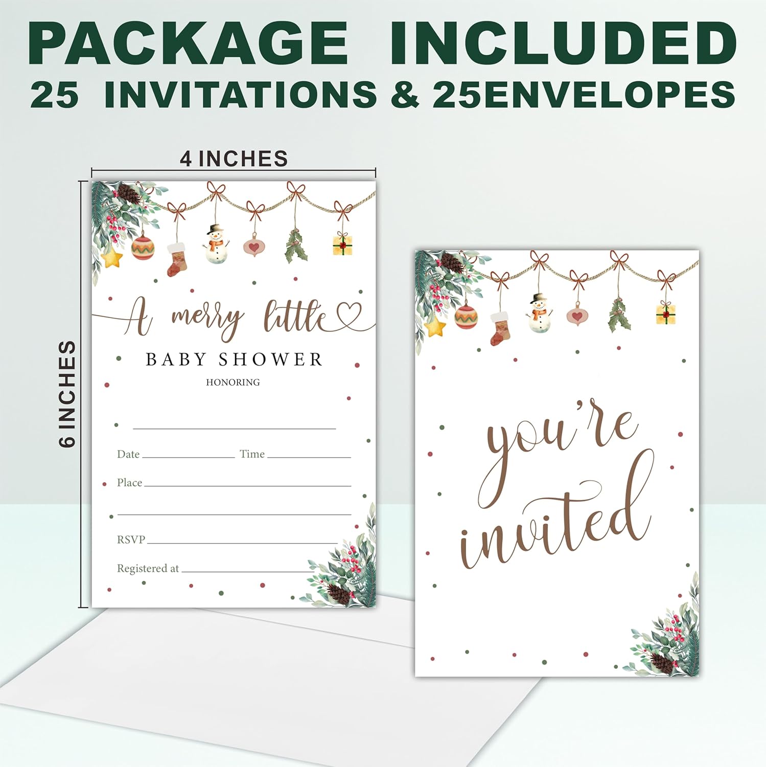 NYCTUG Merry Little Baby Shower Invites 25 Christmas Winter
