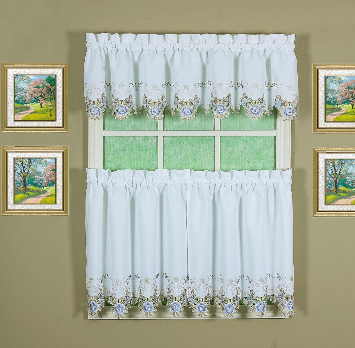 Todays Curtain Verona Reverse Embroidery Valance 14 In