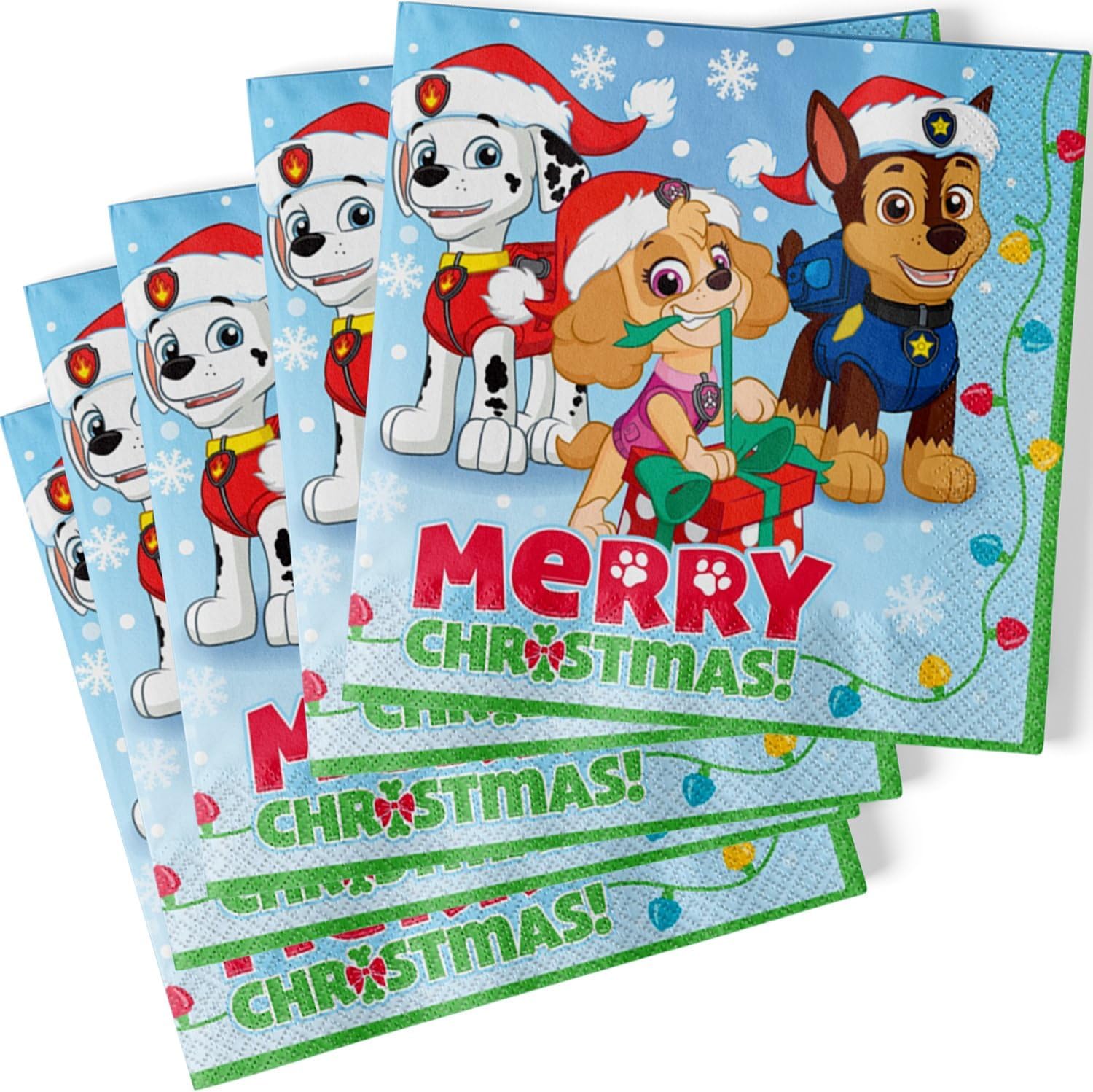 Paw Patrol Christmas Napkins 18 Count