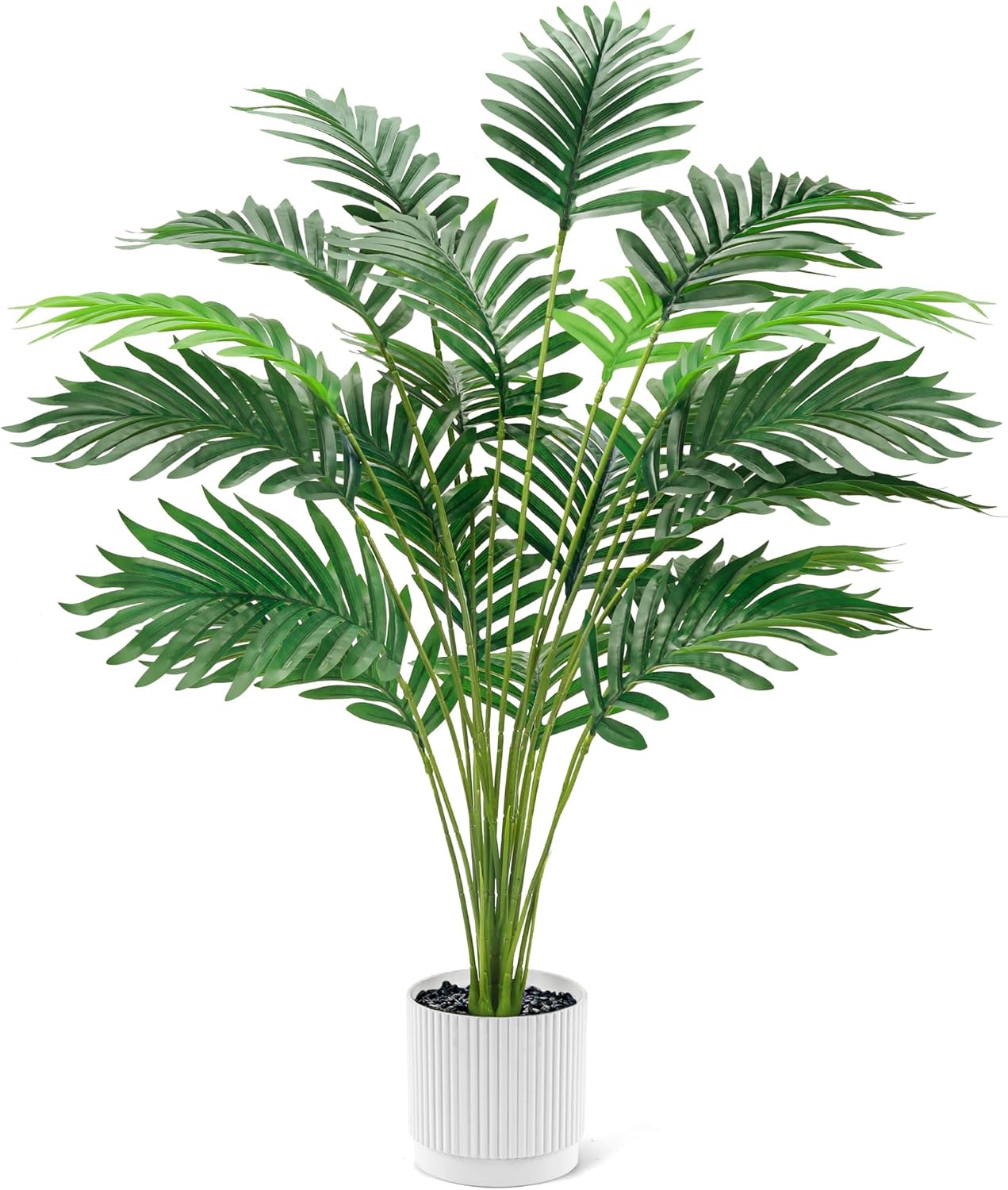 Der Rose 28 Inch Artificial Palm Tree with White Pot