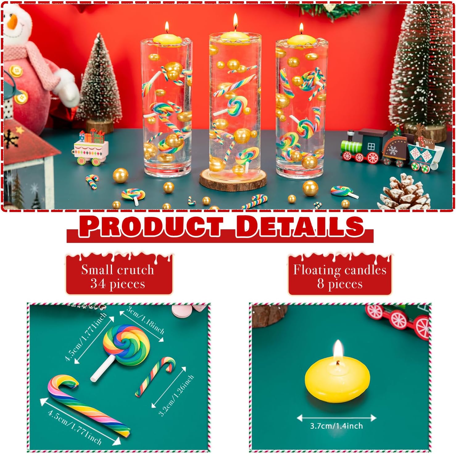 MagicLub 4114 Pcs Christmas Vase Filler Decor Set