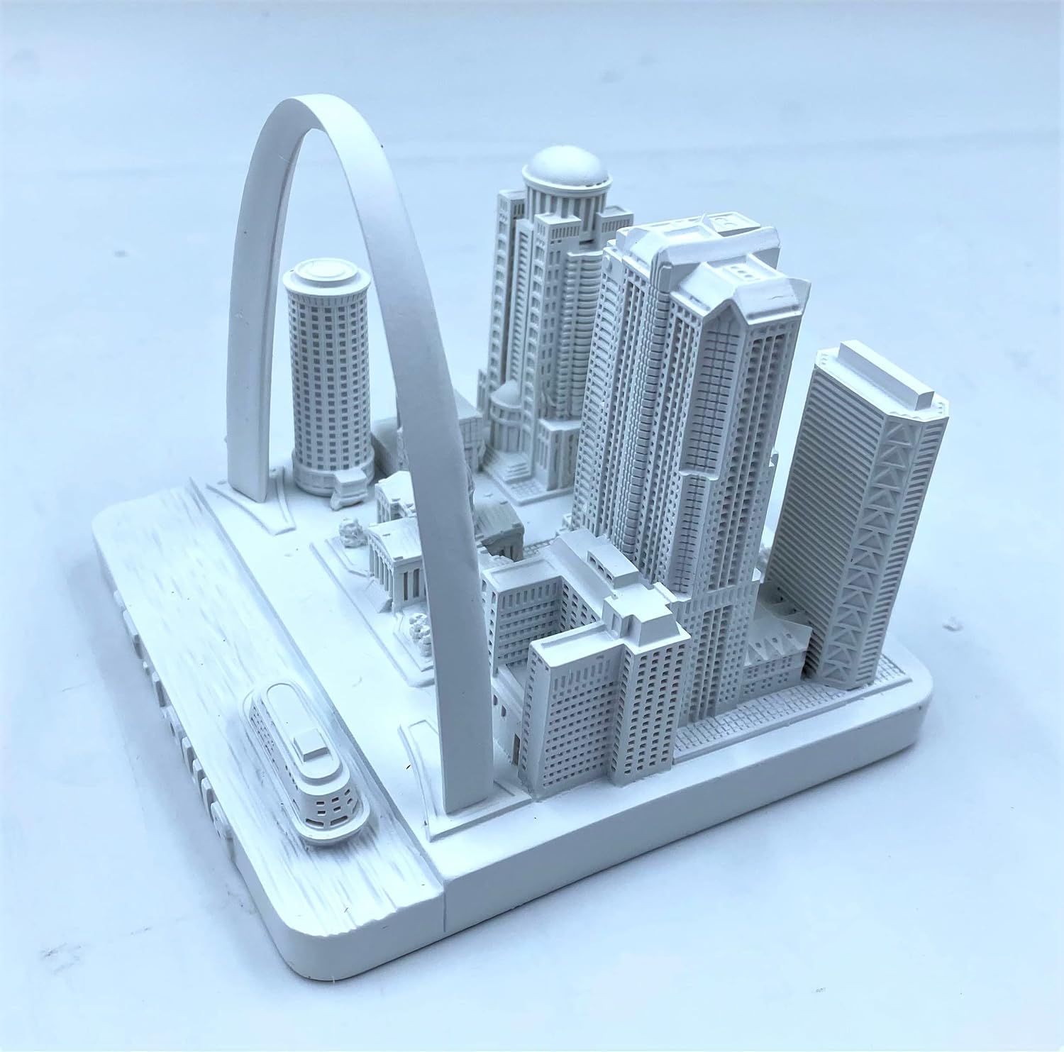 St Louis 3D City Model Statue Decoration 4 Inch White
