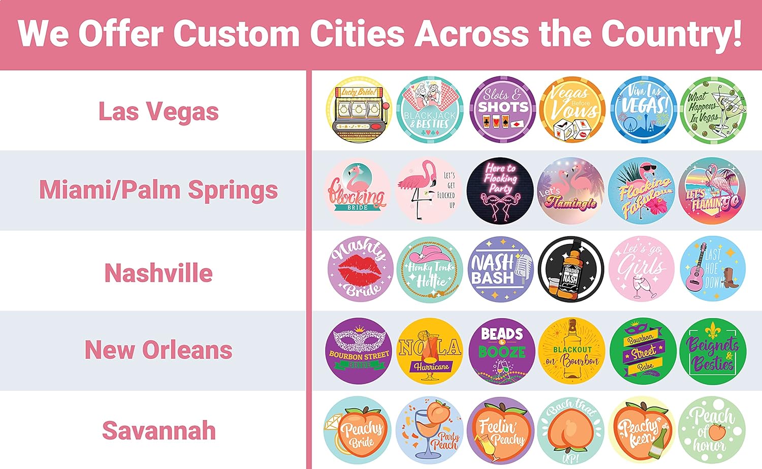 ELLOPI 12Pc Glossy Savannah Bachelorette Stickers