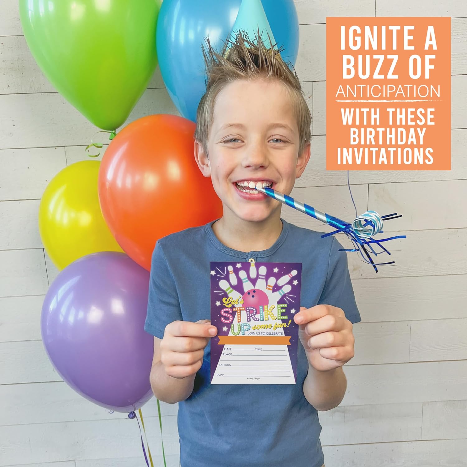 Hadley Designs 15 Birthday Invitations for Boys and Girls