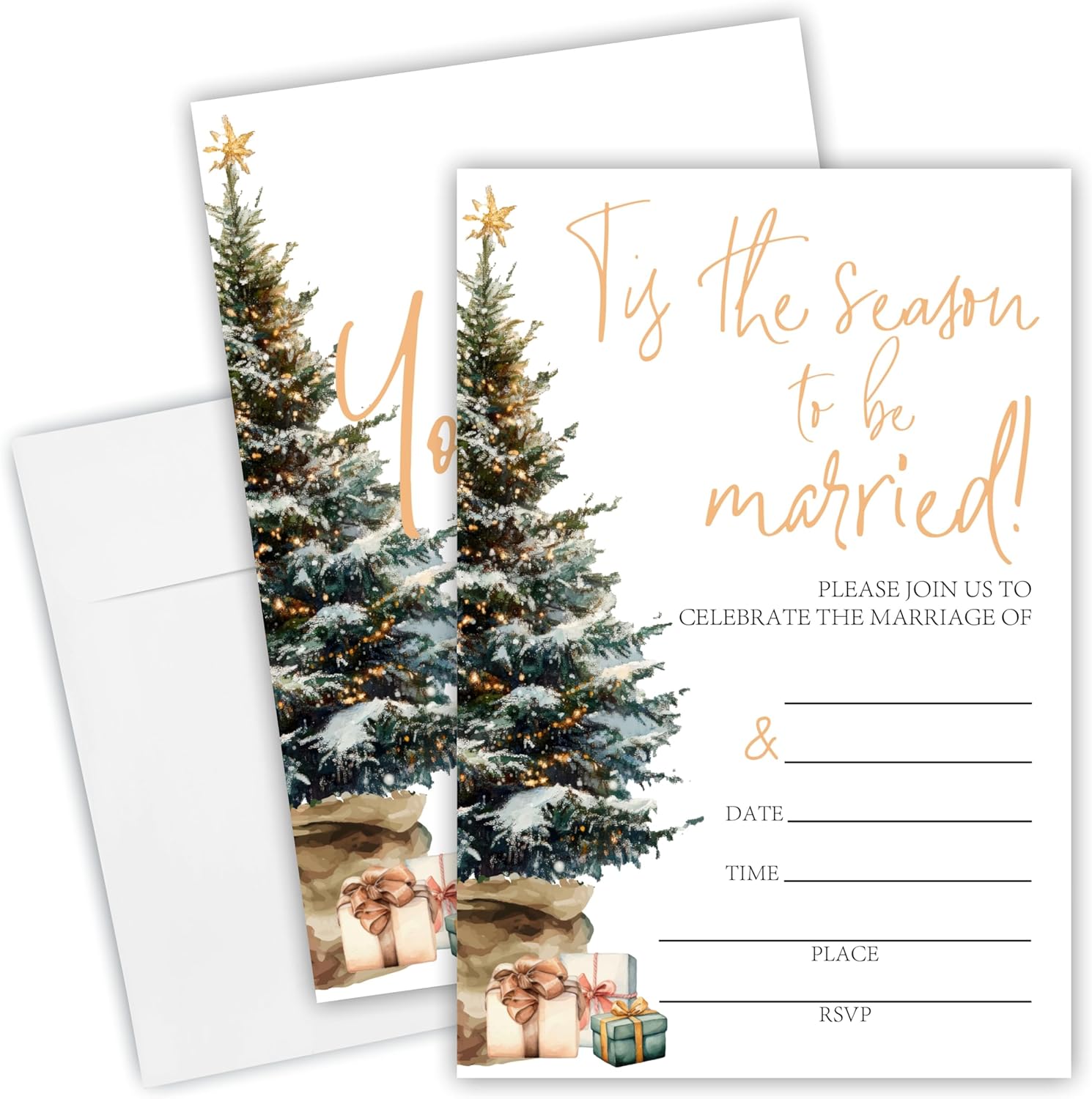 Tis The Season To Be Married Wedding Invites 4x6