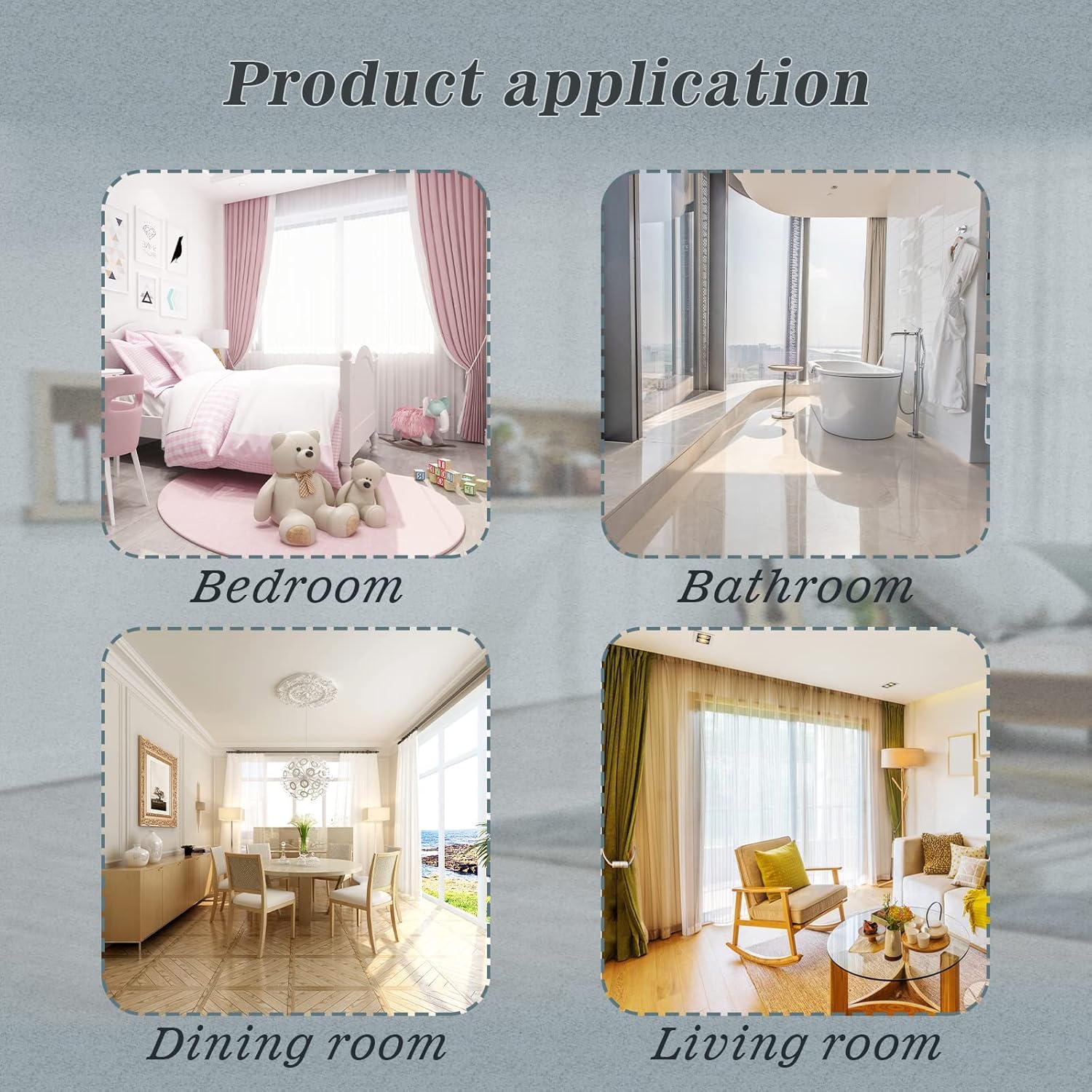 Hion Magnetic Curtain Holdbacks White 6 Pack