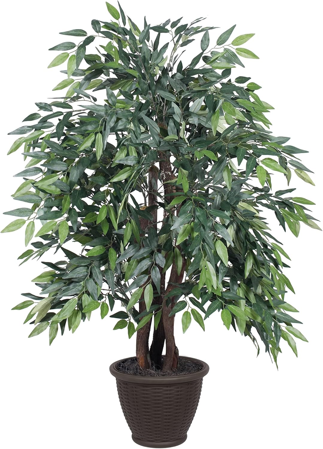 Vickerman 4 Artificial Green Smilax Bush with Decorative Container