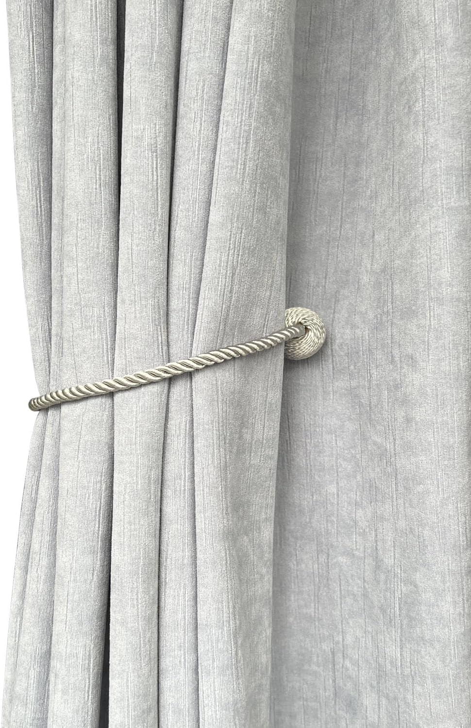 Melaluxe 6 Pack Magnetic Curtain Holdbacks Beige
