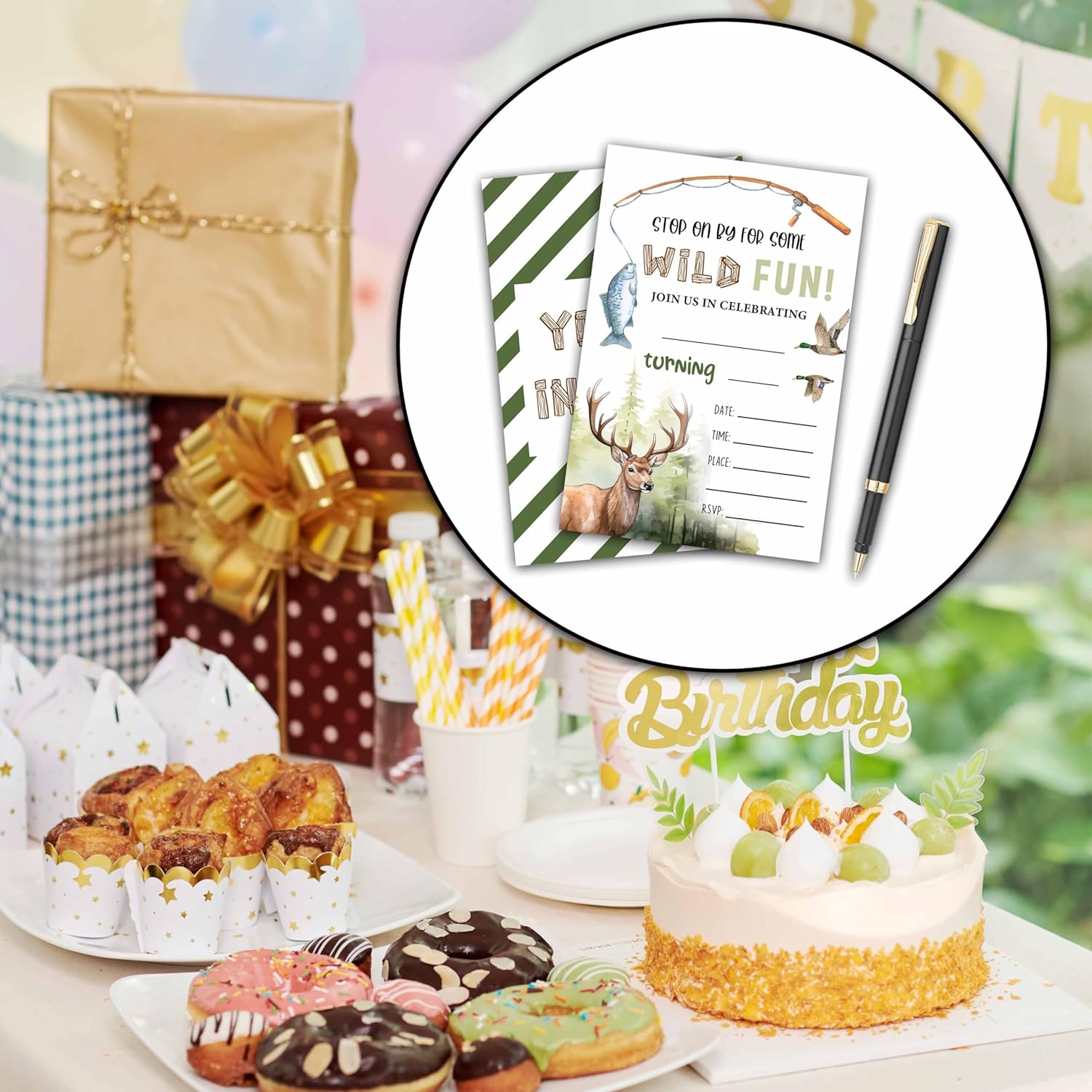 Hunting Birthday Invitations for Boys Girls