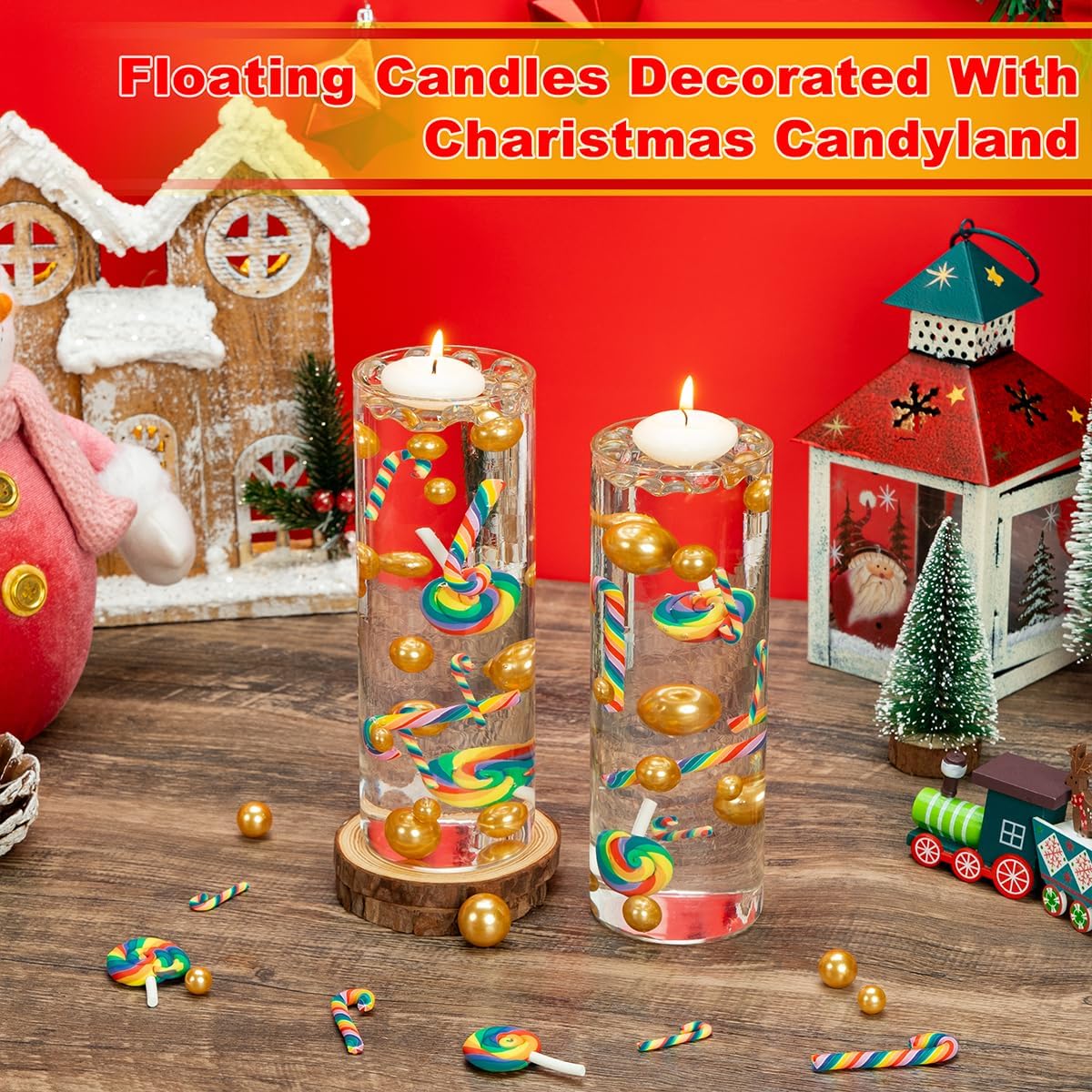 Snowman Christmas Vase Filler Decor Set 4136 Pcs