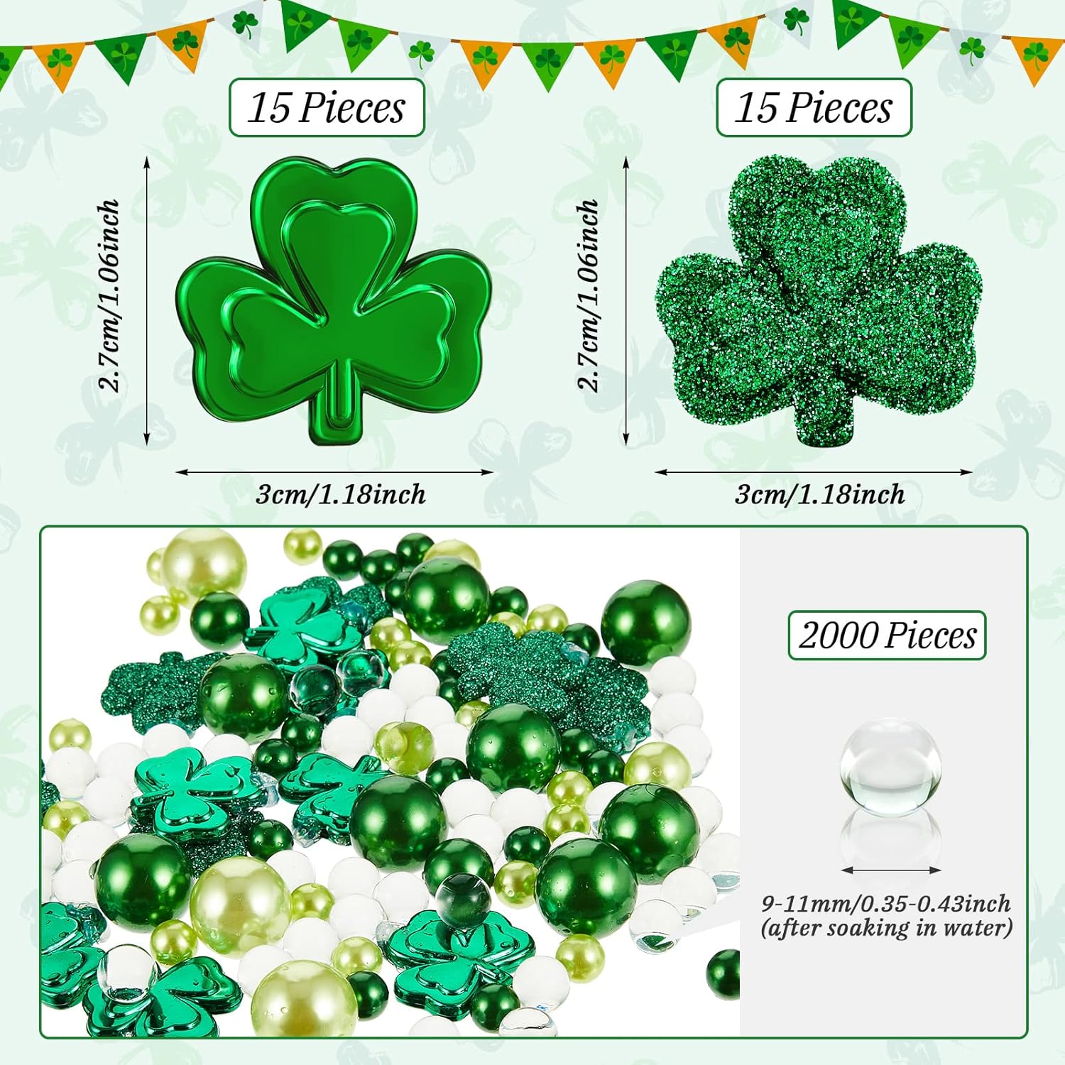 2106 Piece St Patricks Day Vase Filler Decor Set