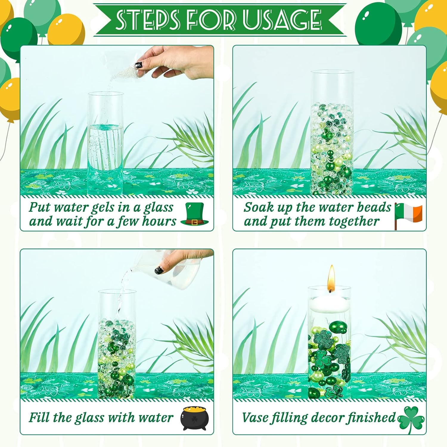 2106 Piece St Patricks Day Vase Filler Decor Set