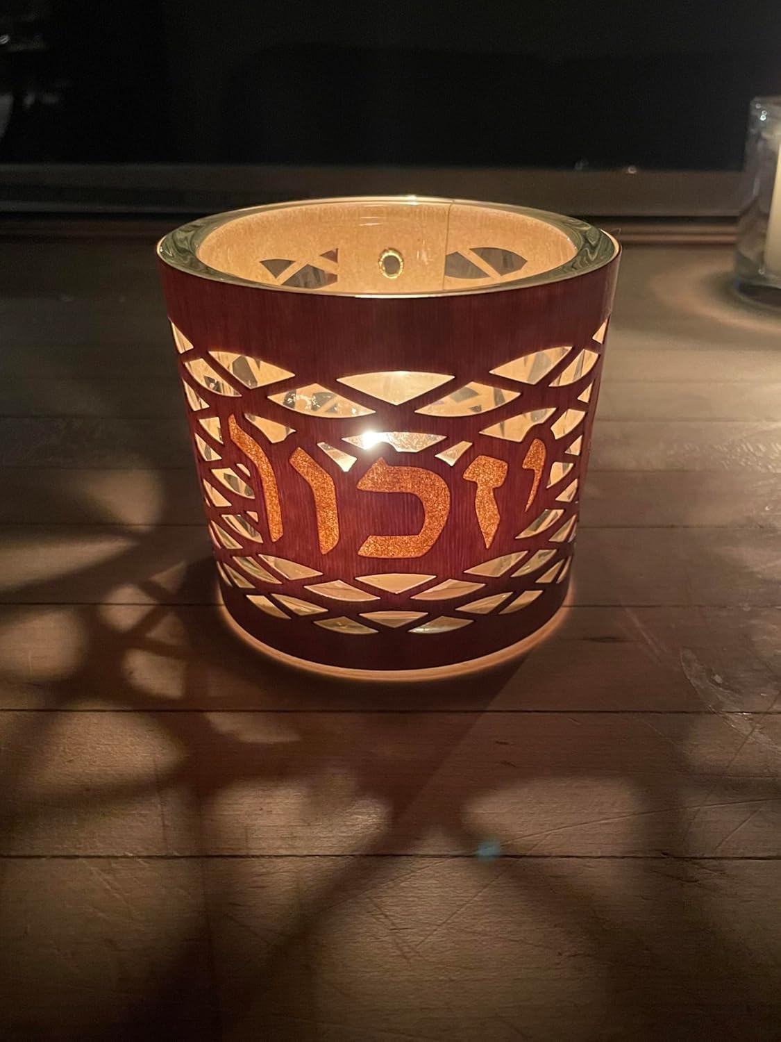 Yahrzeit Candle Holder with Star of David Design