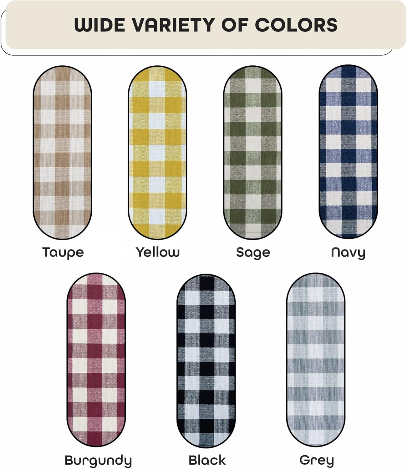 Buffalo Check Tier Curtains Set - Grey White Plaid