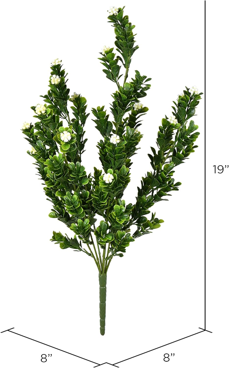 Vickerman Artificial White Flower Rambling Bush 19 Inches