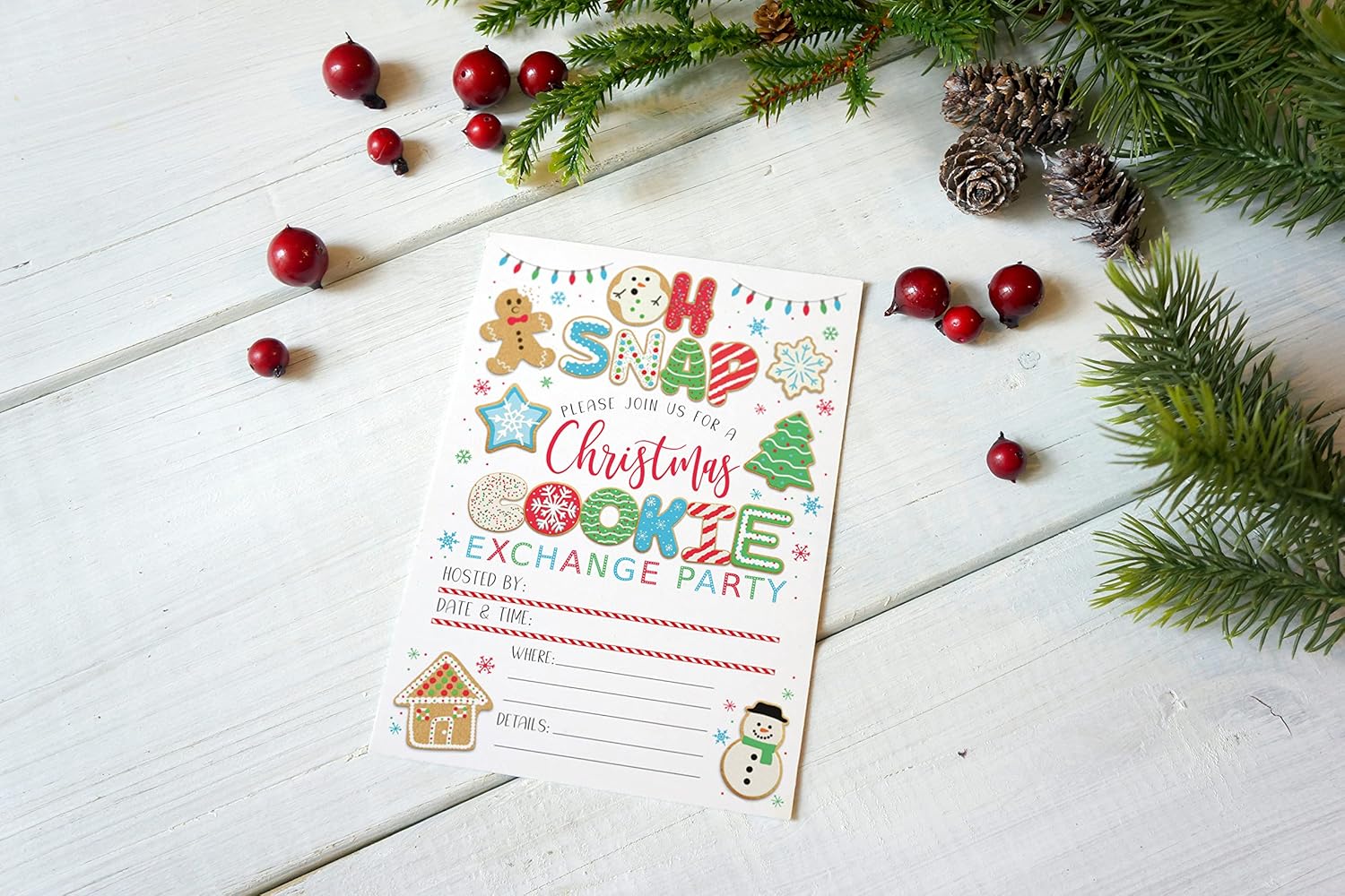 Main Event Prints Cookie Exchange Party Invitations