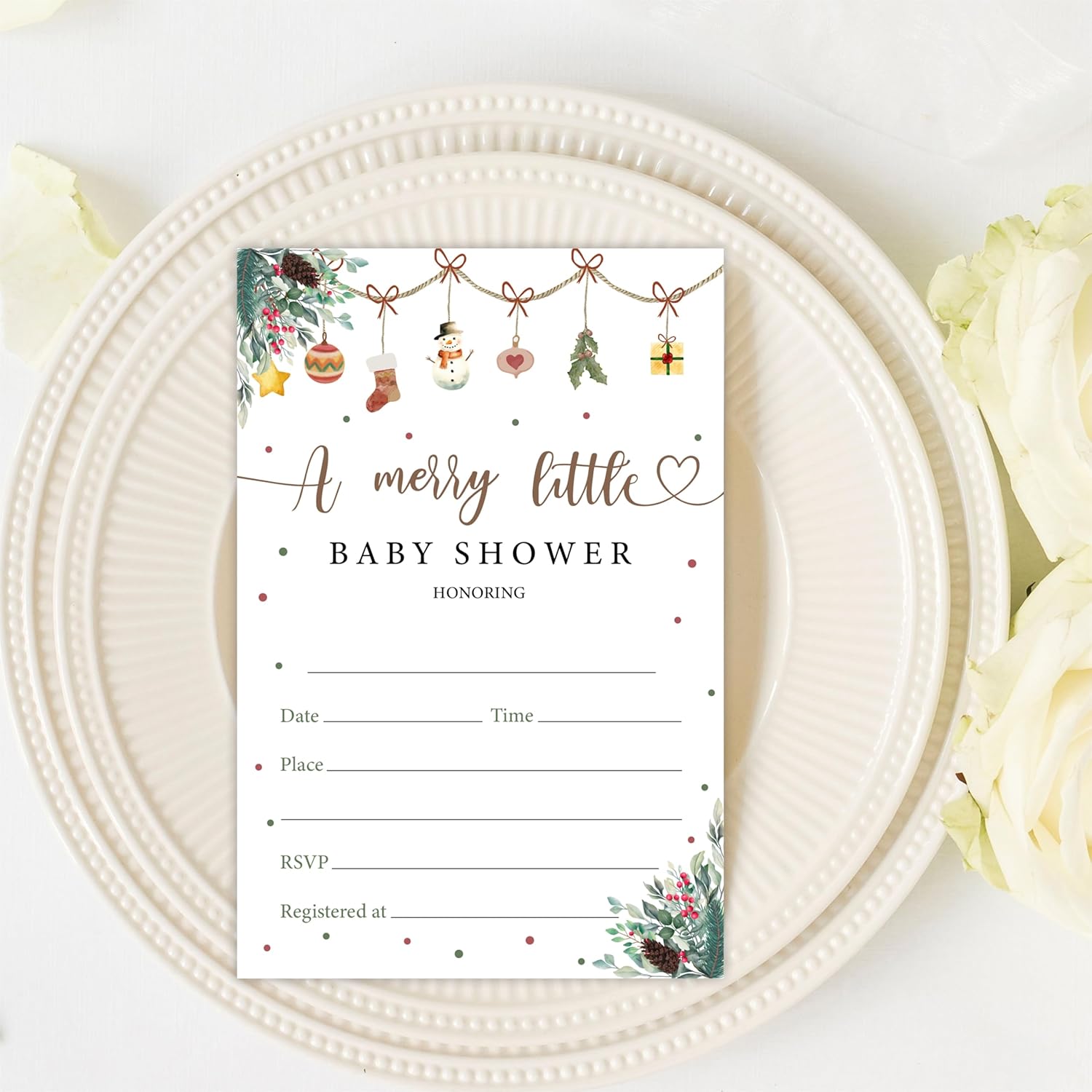 NYCTUG Merry Little Baby Shower Invites 25 Christmas Winter