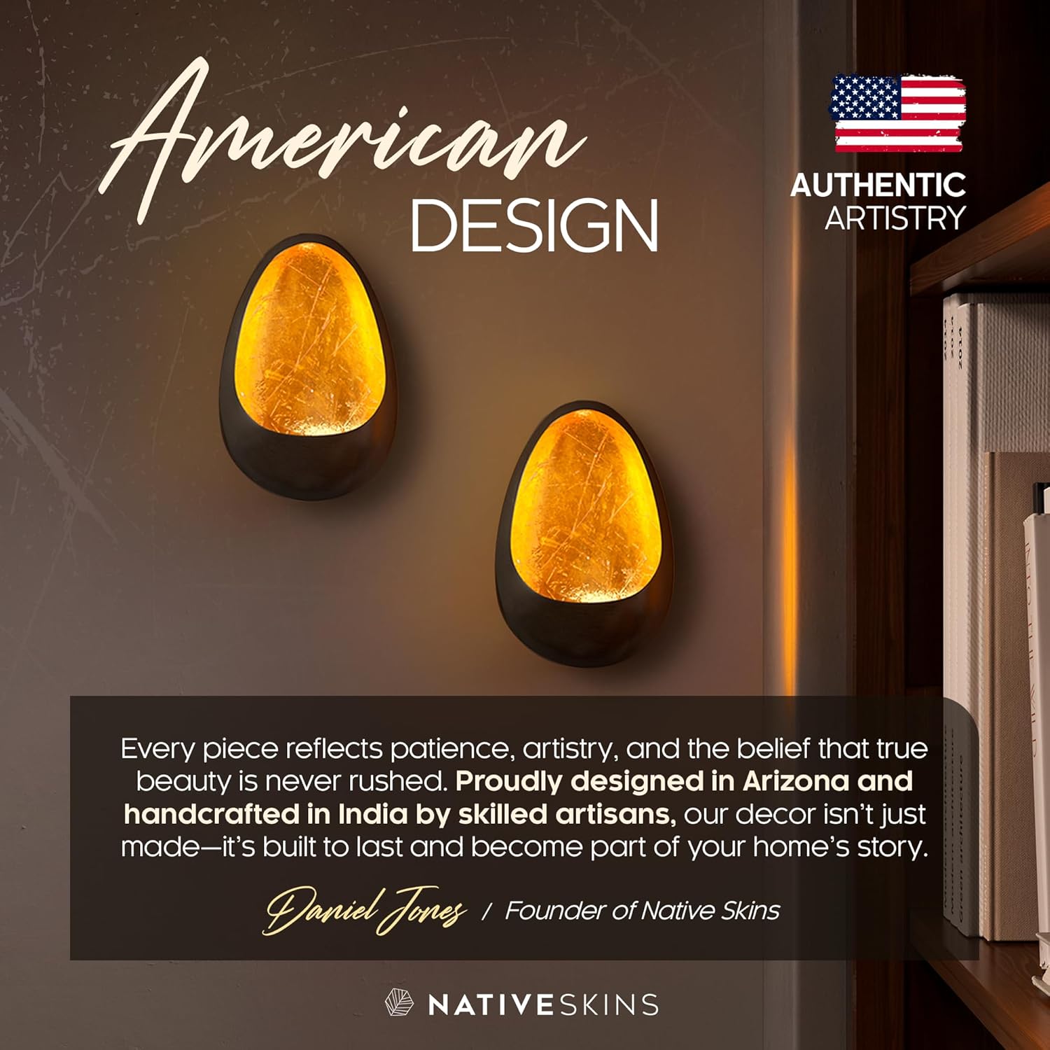 NativeSkins Ember Wall Candle Sconce Set of Two