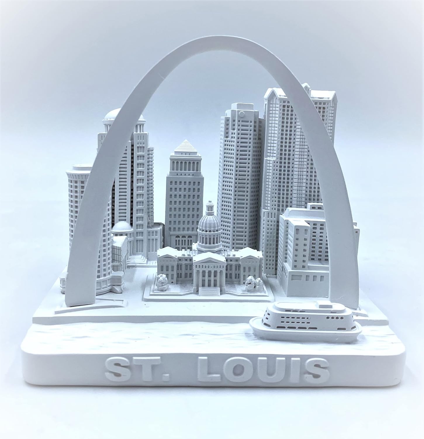 St Louis 3D City Model Statue Decoration 4 Inch White