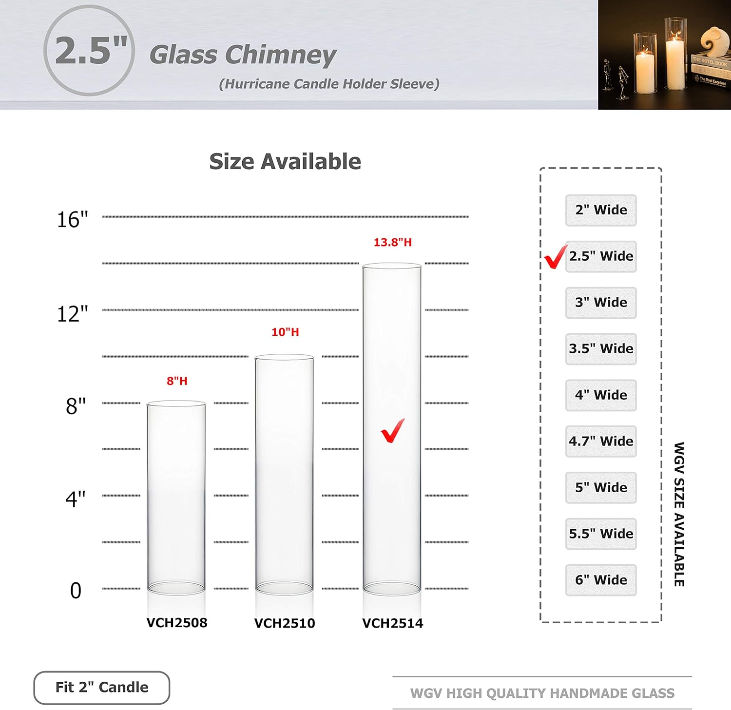 WGVI Hurricane Candle Holder Sleeve 24 Pack