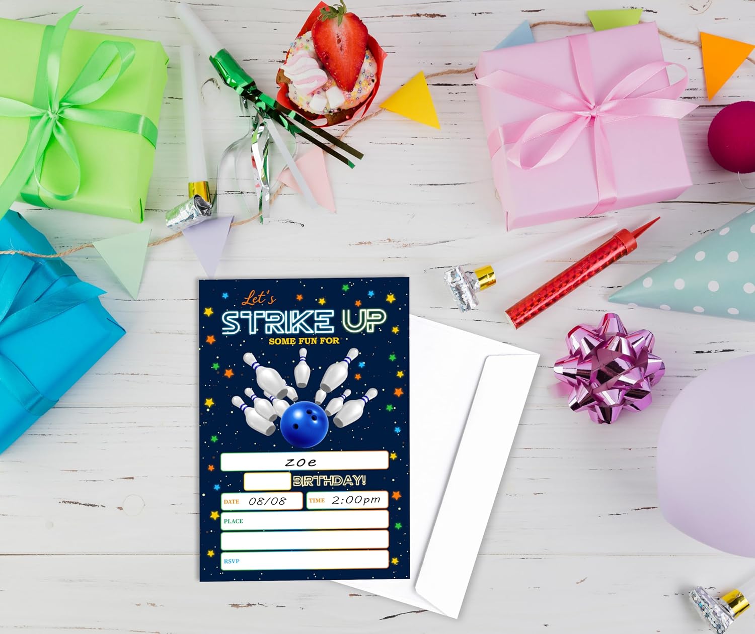 Gaming Birthday Invitations with Envelopes
