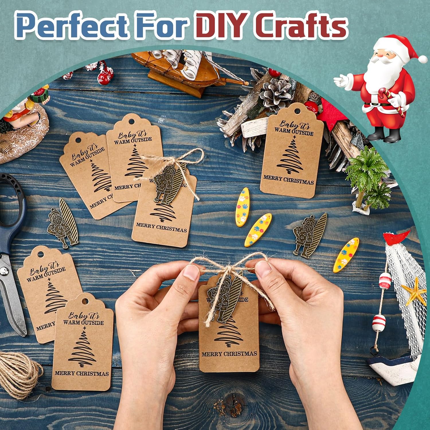 Suncalla 20 Sets Summer Christmas Keychain Decorations