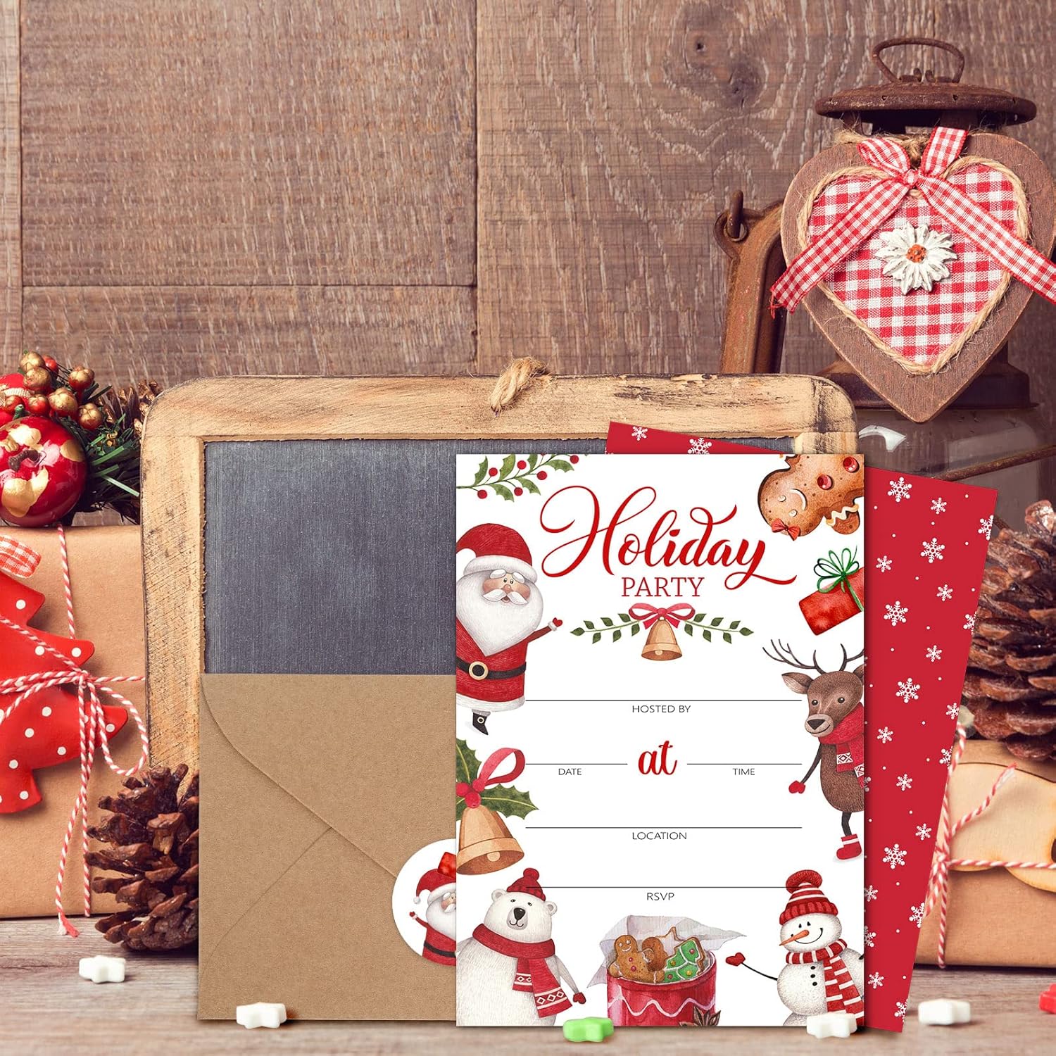 Whaline Christmas Party Invitations 25 Pack