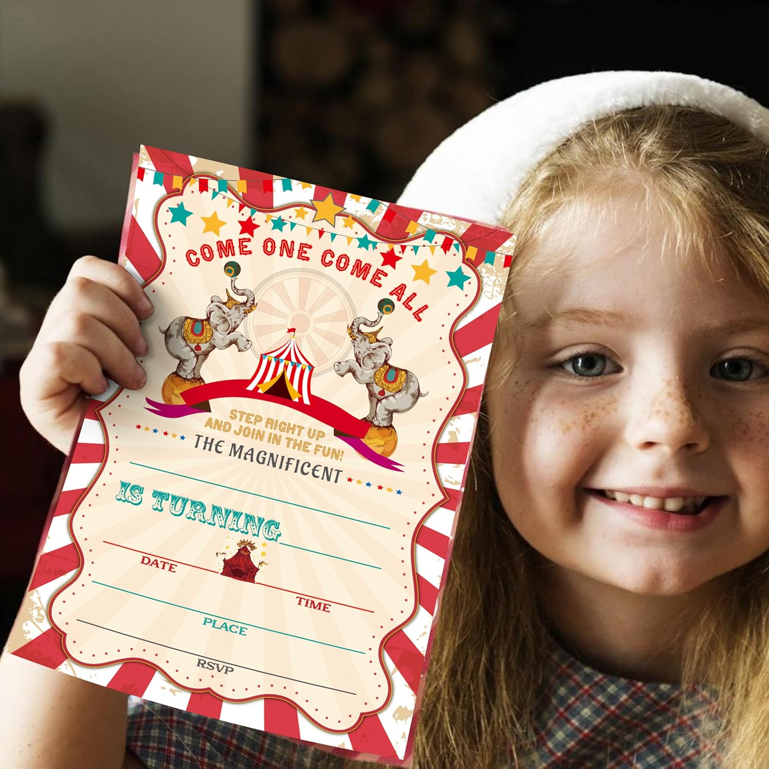Carnival Birthday Invitations 20pcs with Envelopes