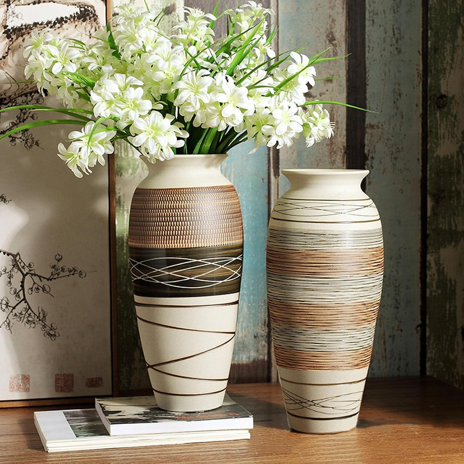 Ceramic Rustic Farmhouse Vase 126 Inches Tall