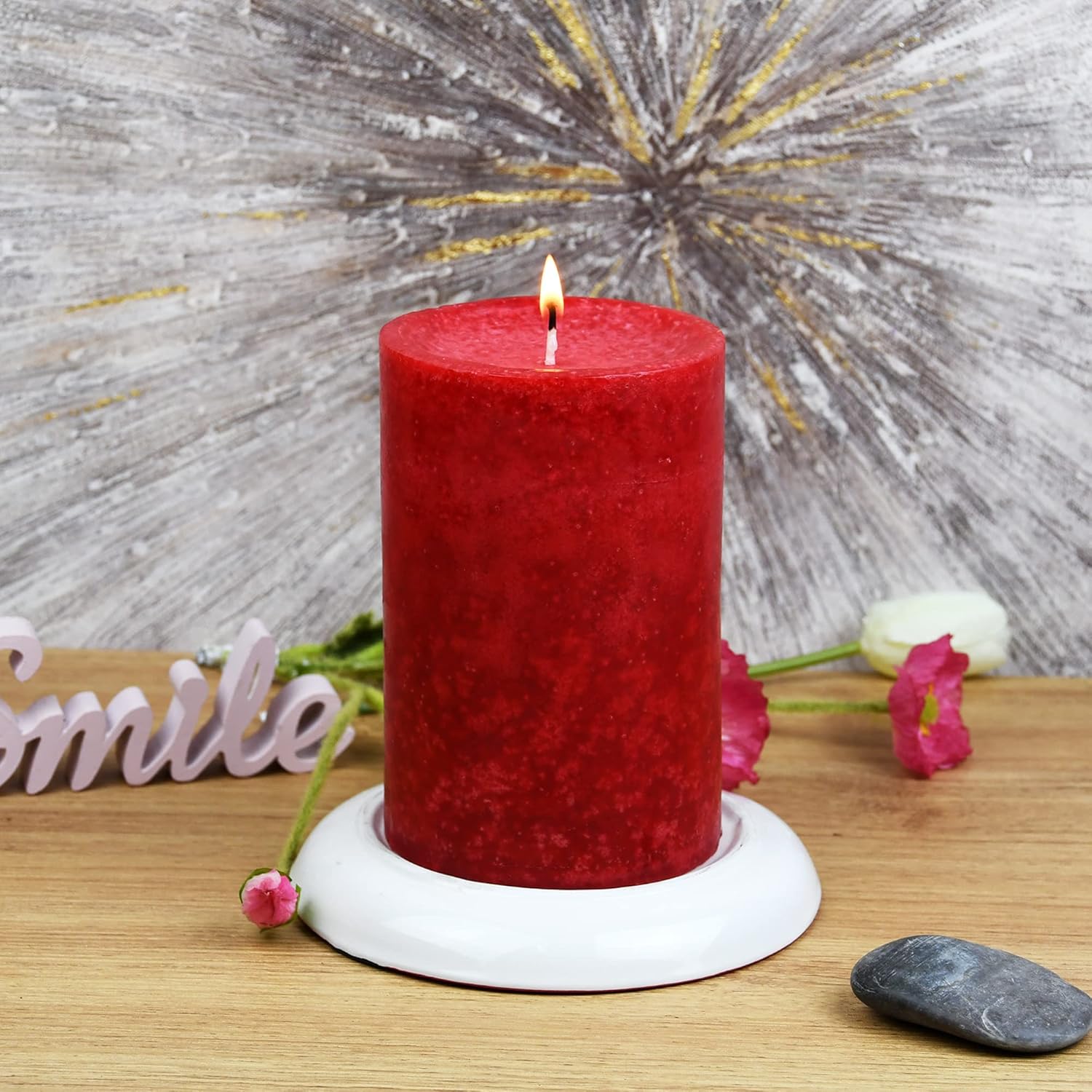 6 Inch Apple Crisp Scented Pillar Candle 1