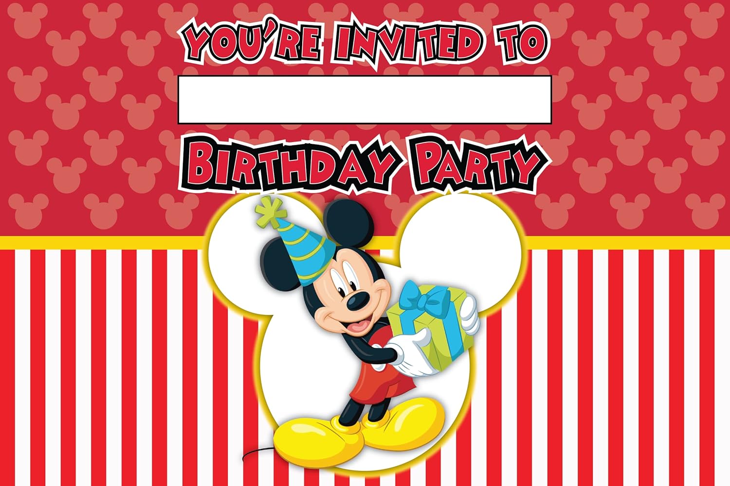 Set of 20 Classic Birthday Invite Cards Envelopes