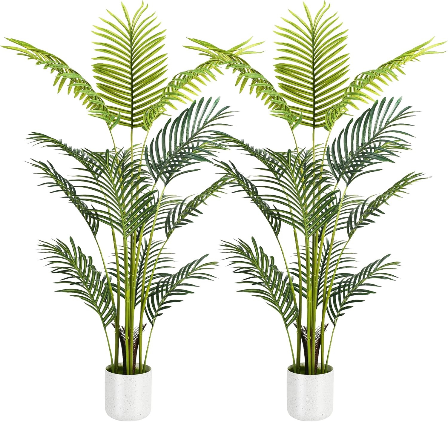 Artificial Palm Tree 4FT 2 Pack with White Planter