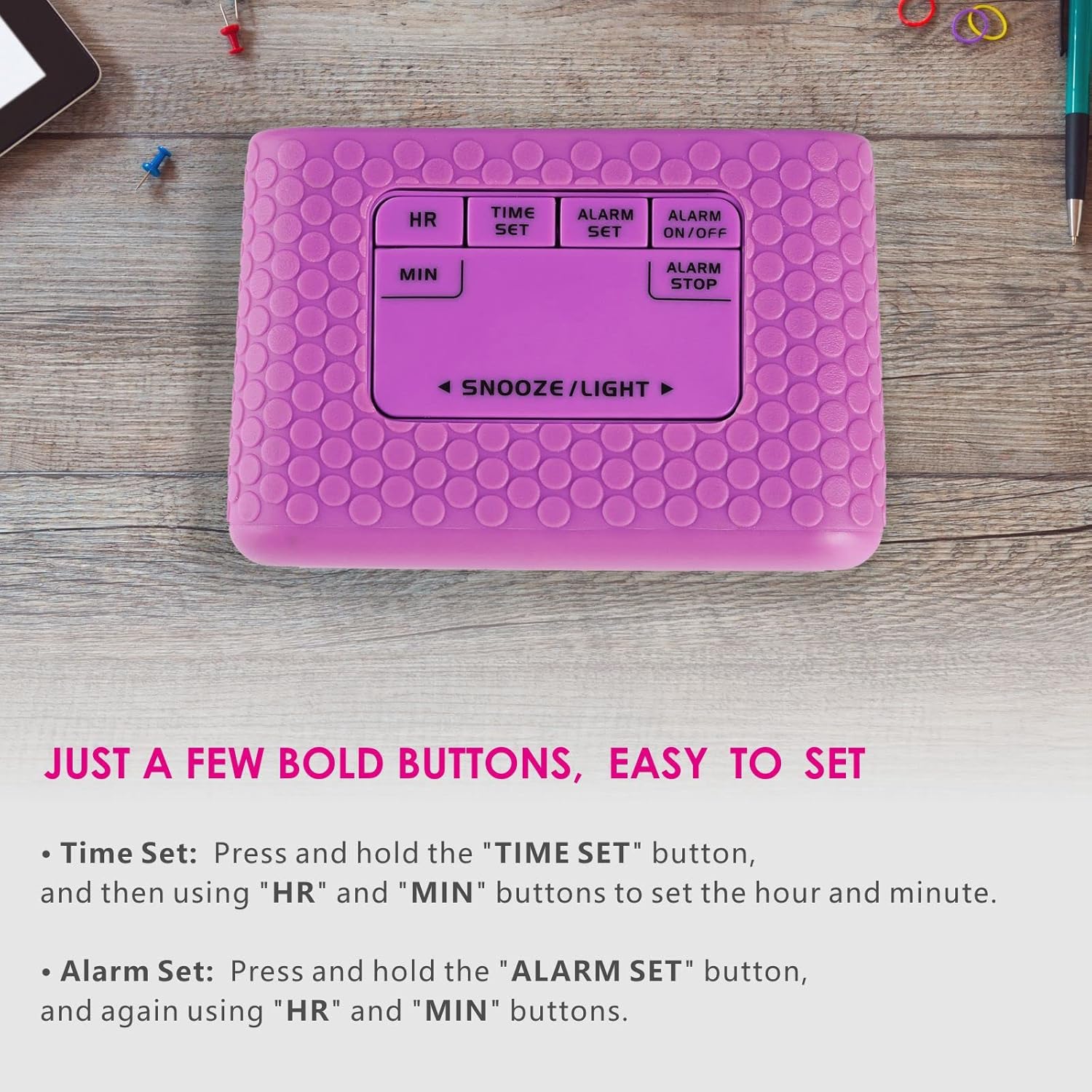 Plumeet Kids Alarm Clock with Snooze and Backlight
