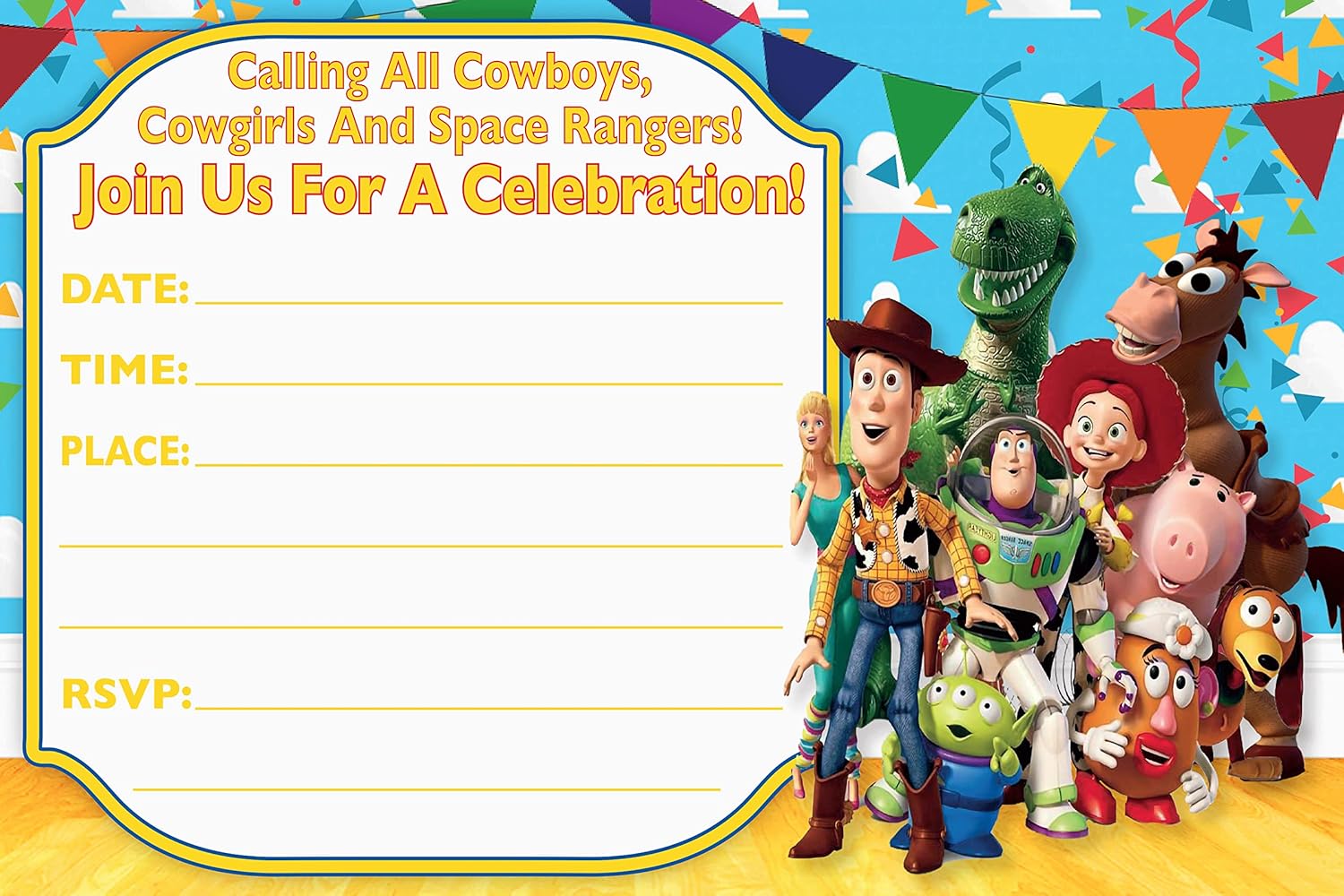 Set of 40 Classic Story Themed Birthday Invites