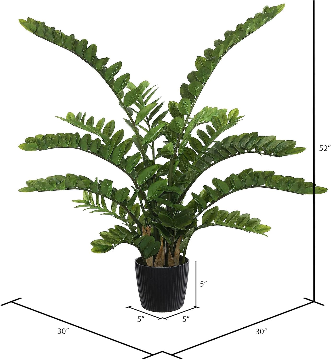 Vickerman TB170904 Zamiifolia Bush for Home Decor